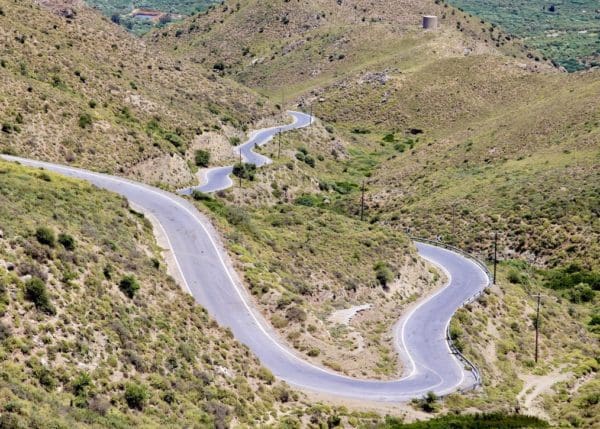 Bergstrasse in Kreta
